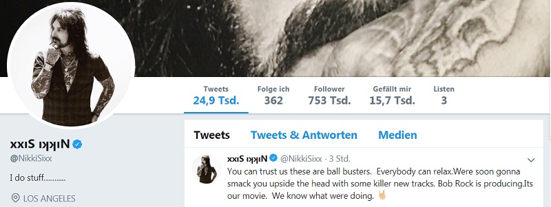 Nikki Sixx twitter