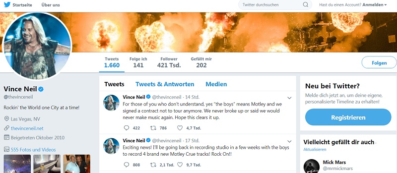 Vince Neil Twitter