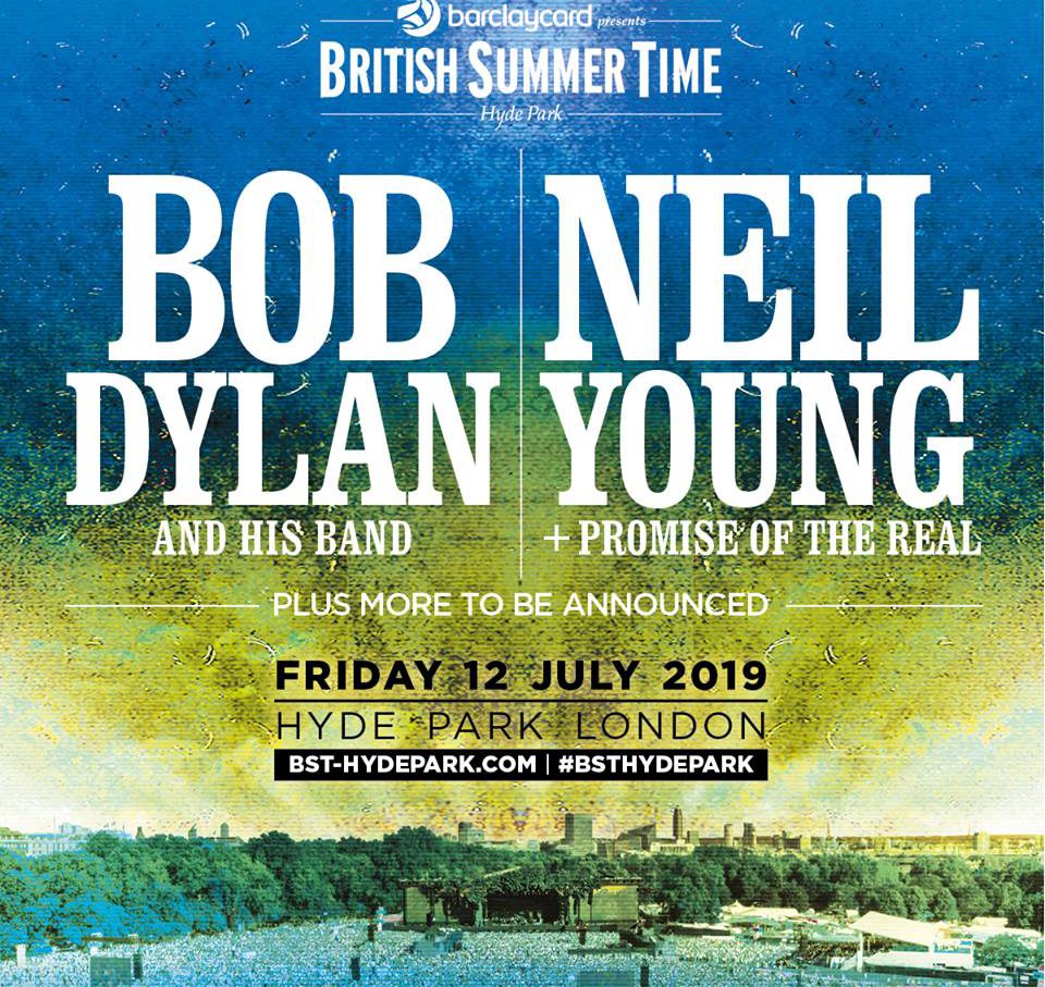 Bob Dylan und Neil Young Hyde Park