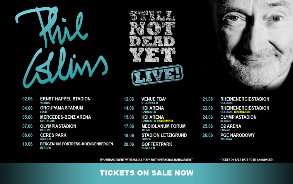 Phil Collins Deutschland Tour Zusatzshows
