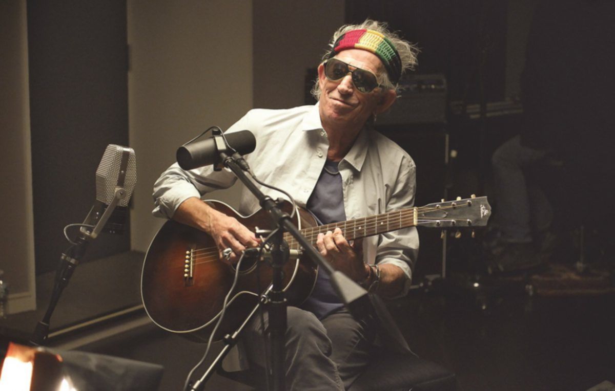 Keith Richards im Studio