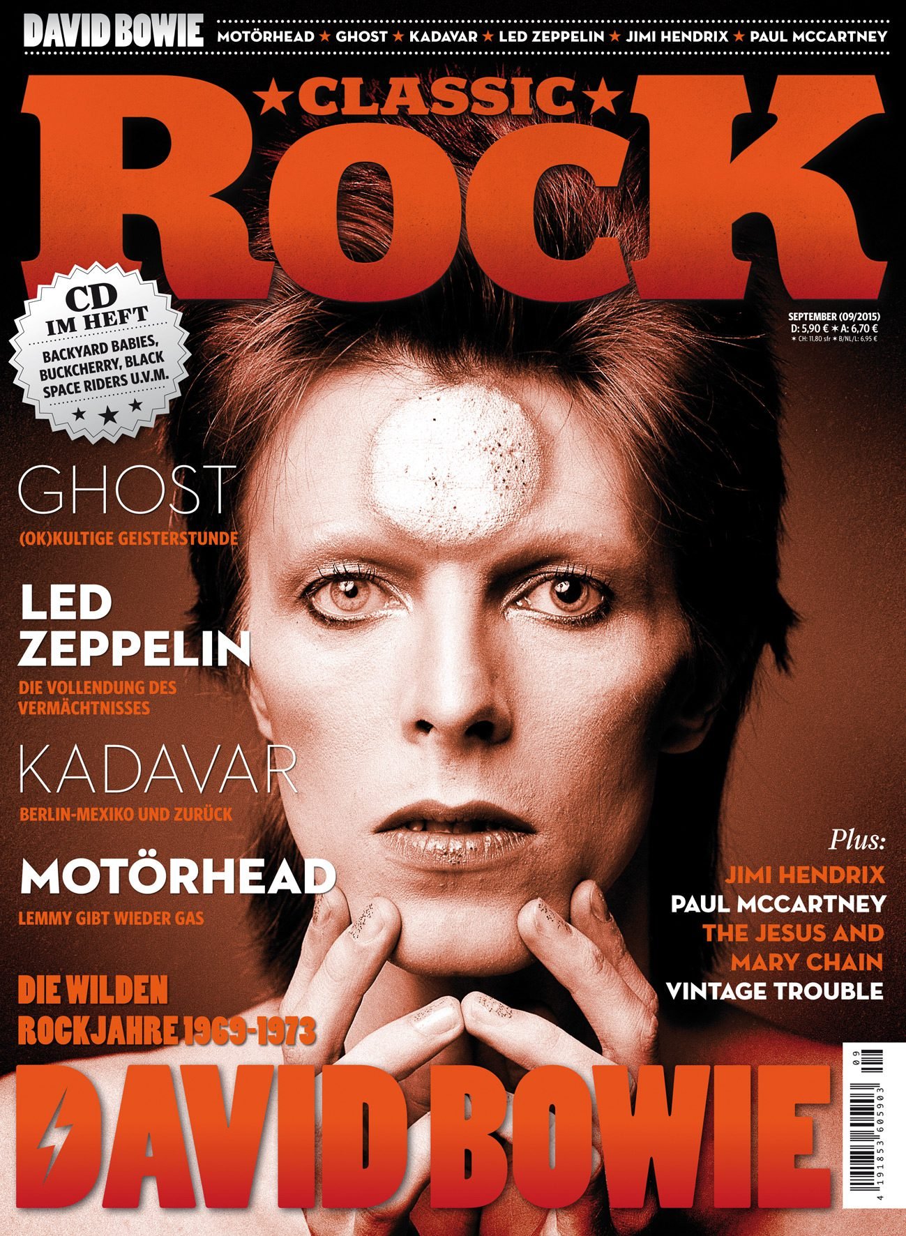 Classic Rock Nr. 43 - David Bowie - Ausgabe 09/2015 (September 2015) - inkl. CD